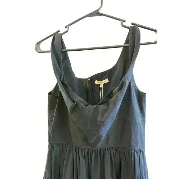 - Rebecca Taylor Sateen A-Line Midi Dress in Navy, Size S. NWT - Picture 3 of 8